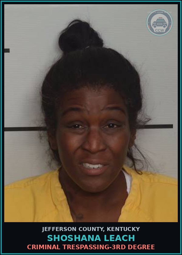 Booking mugshot of Shoshana Leach in Jefferson County