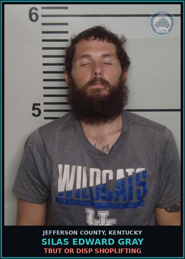 Booking mugshot of Silas Edward Gray in Jefferson County