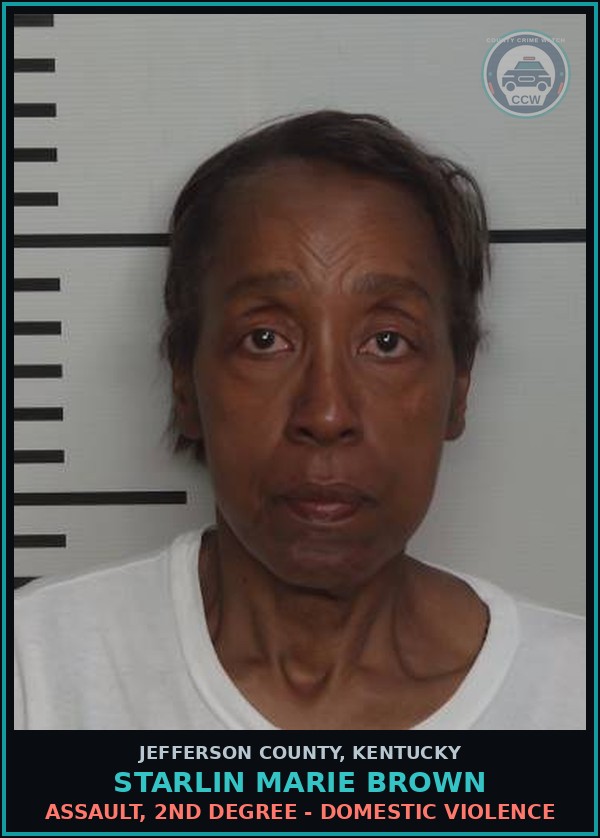 Booking mugshot of Starlin Marie Brown in Jefferson County