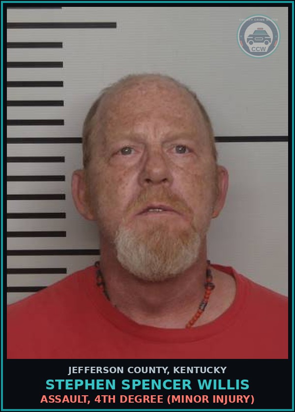 Booking mugshot of Stephen Spencer Willis in Jefferson County