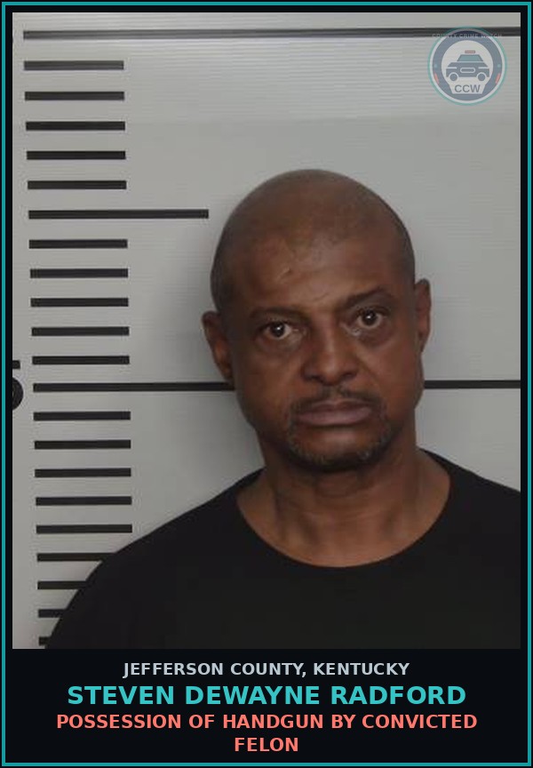Booking mugshot of Steven Dewayne Radford in Jefferson County