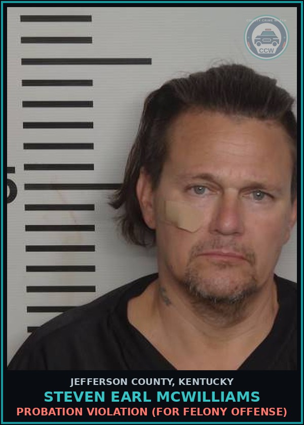 Booking mugshot of Steven Earl Mcwilliams in Jefferson County