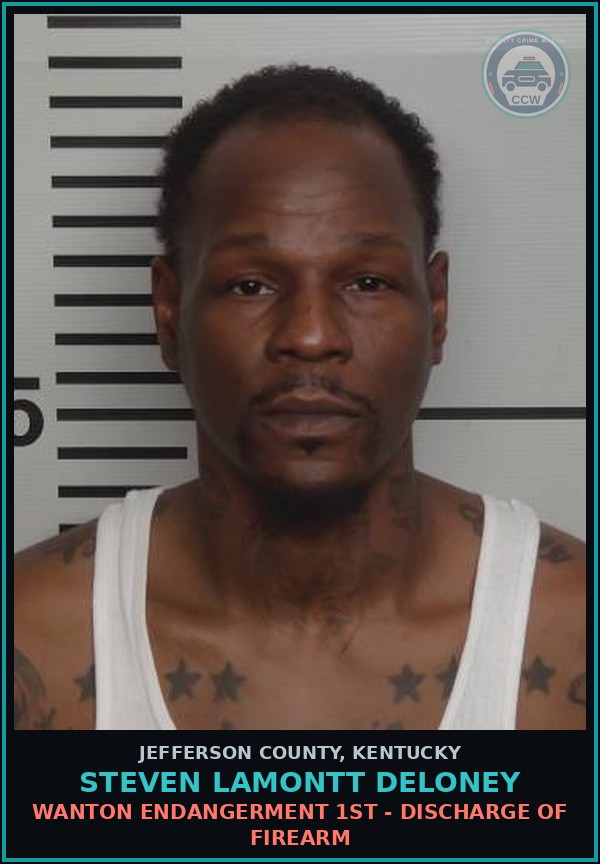Booking mugshot of Steven Lamontt Deloney in Jefferson County