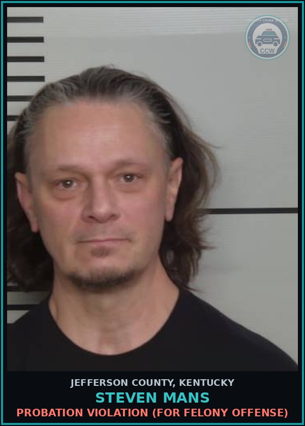 Booking mugshot of Steven Mans in Jefferson County