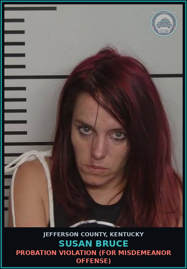 Booking mugshot of Susan Bruce in Jefferson County