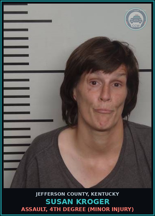 Booking mugshot of Susan Kroger in Jefferson County
