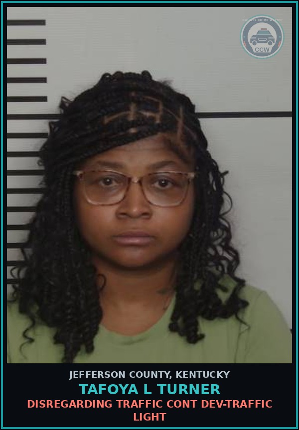 Booking mugshot of Tafoya L Turner in Jefferson County