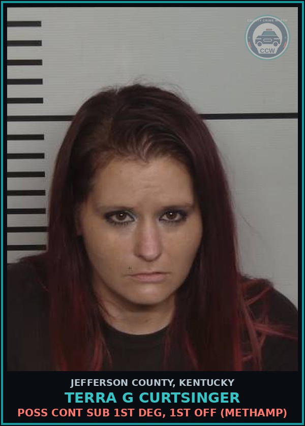 Booking mugshot of Terra G Curtsinger in Jefferson County