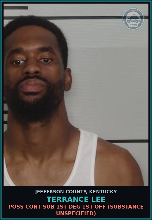 Booking mugshot of Terrance Lee in Jefferson County