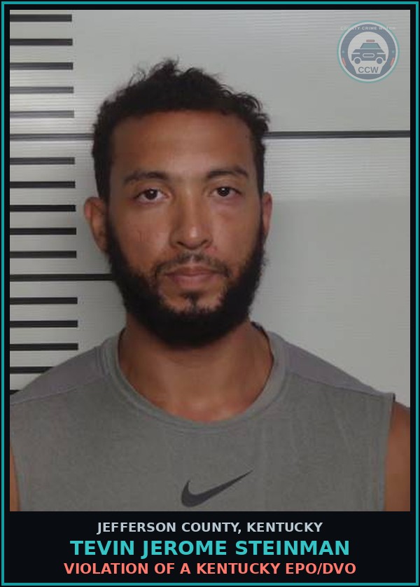 Booking mugshot of Tevin Jerome Steinman in Jefferson County