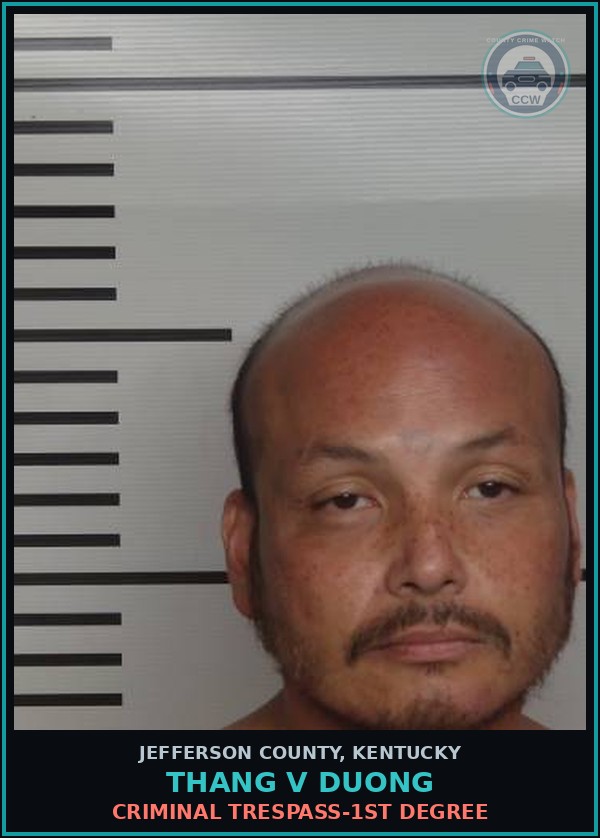 Booking mugshot of Thang V Duong in Jefferson County