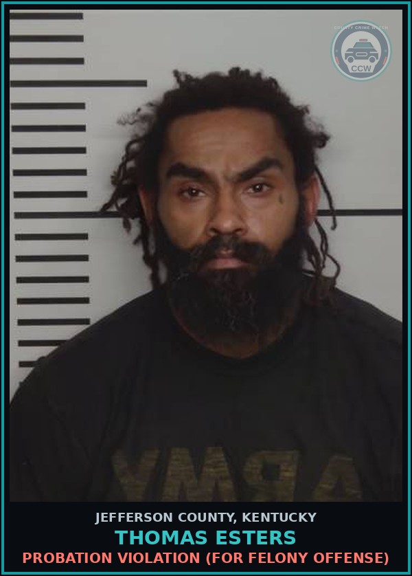 Booking mugshot of Thomas Esters in Jefferson County