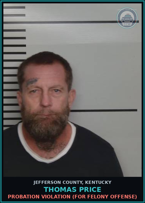 Booking mugshot of Thomas Price in Jefferson County