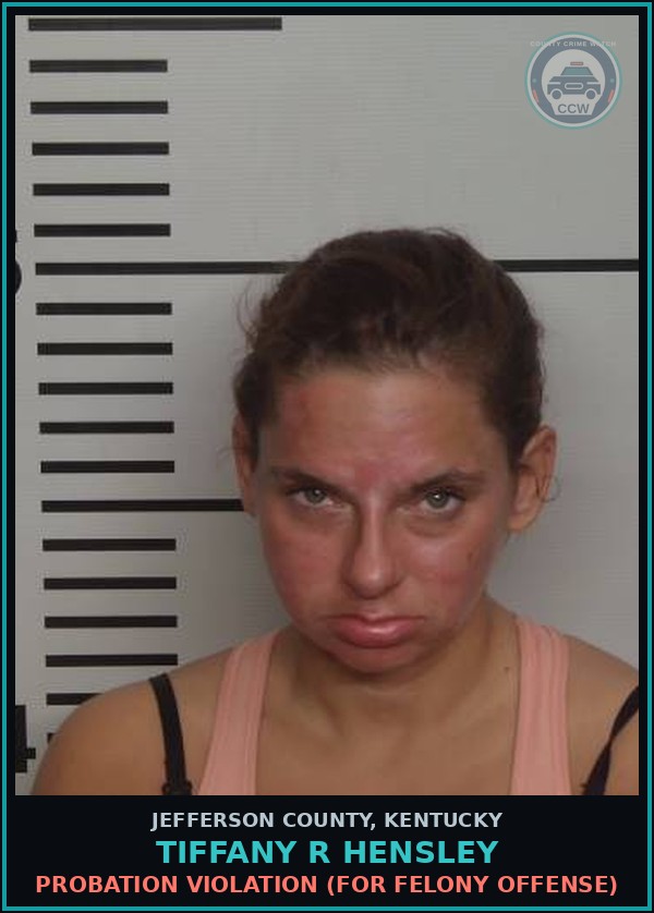 Booking mugshot of Tiffany R Hensley in Jefferson County