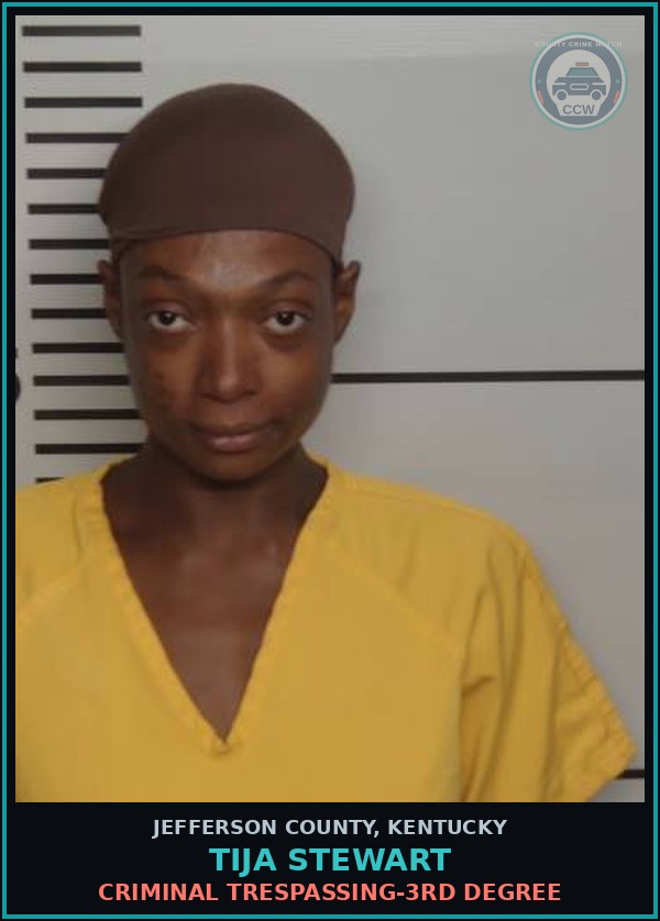 Booking mugshot of Tija Stewart in Jefferson County