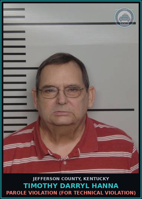Booking mugshot of Timothy Darryl Hanna in Jefferson County