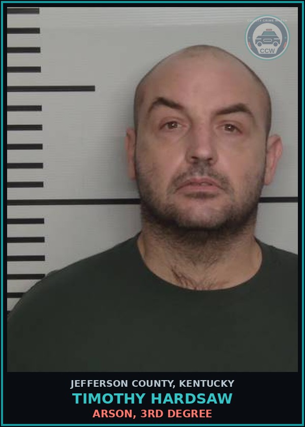 Booking mugshot of Timothy Hardsaw in Jefferson County
