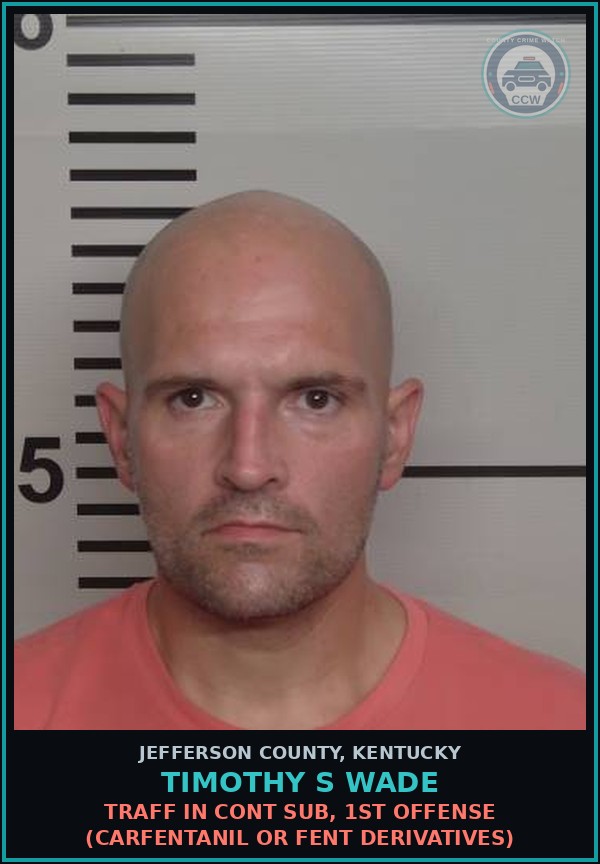 Booking mugshot of Timothy S Wade in Jefferson County