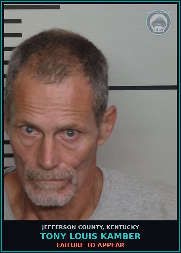 Booking mugshot of Tony Louis Kamber in Jefferson County