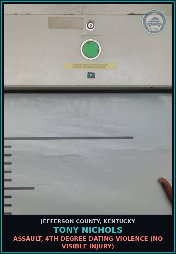 Booking mugshot of Tony Nichols in Jefferson County
