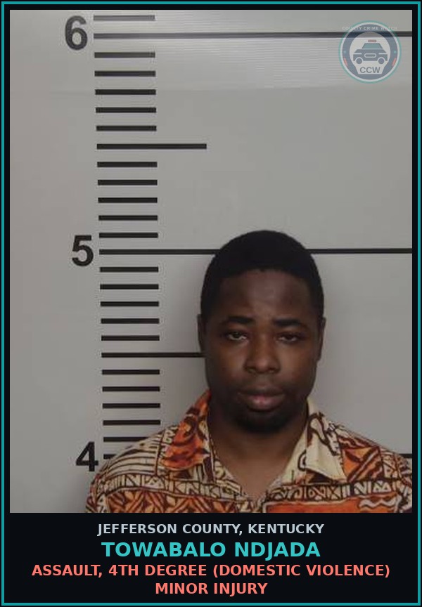 Booking mugshot of Towabalo Ndjada in Jefferson County