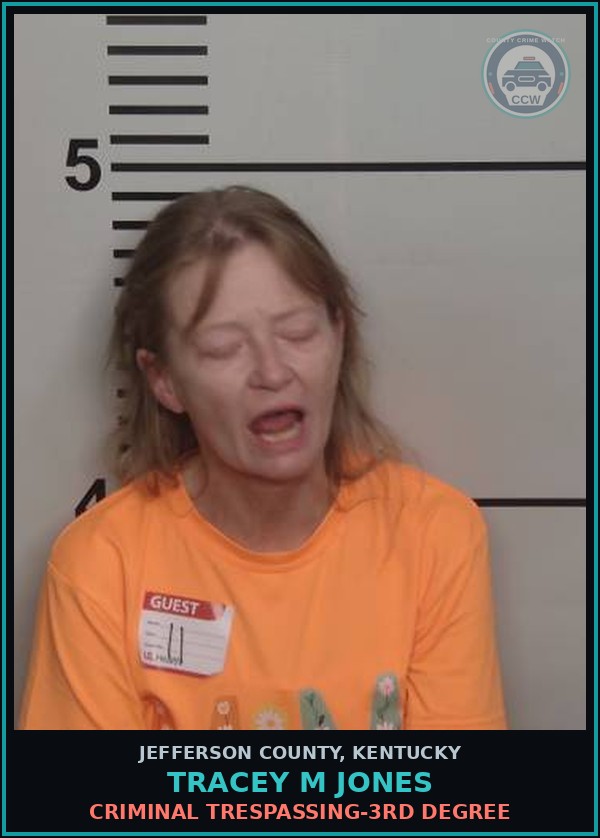 Booking mugshot of Tracey M Jones in Jefferson County