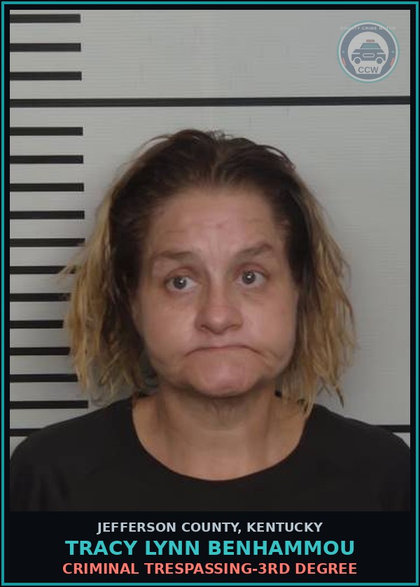 Booking mugshot of Tracy Lynn Benhammou in Jefferson County