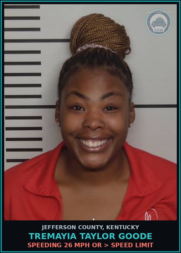 Booking mugshot of Tremayia Taylor Goode in Jefferson County