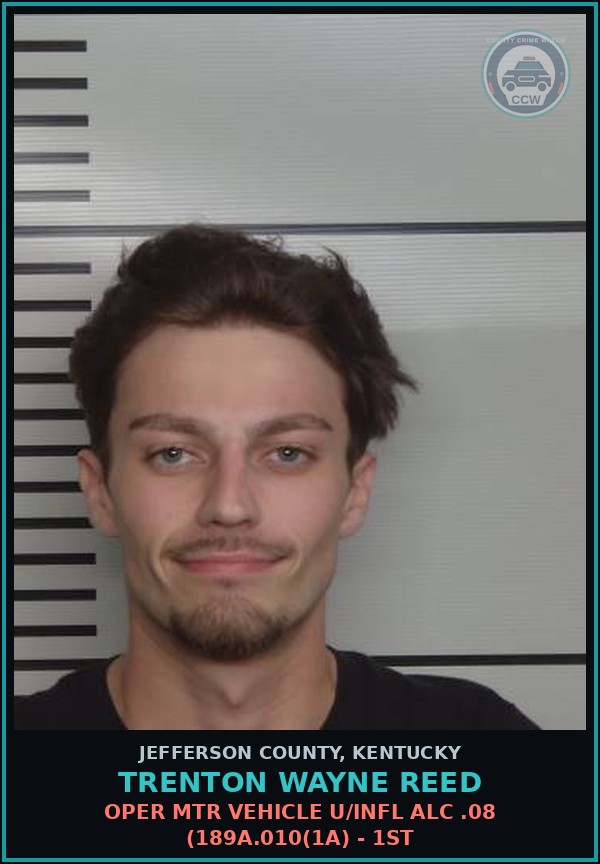 Booking mugshot of Trenton Wayne Reed in Jefferson County