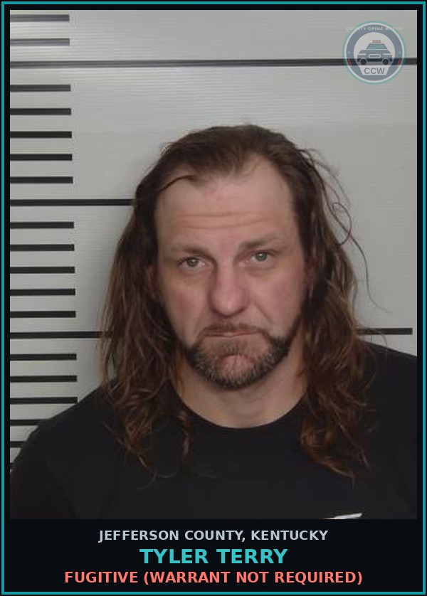 Booking mugshot of Tyler Terry in Jefferson County