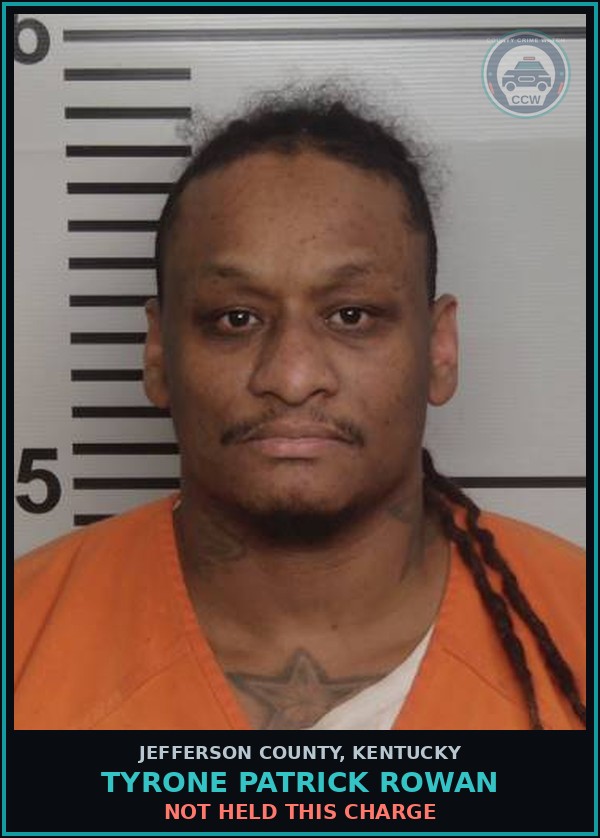 Booking mugshot of Tyrone Patrick Rowan in Jefferson County