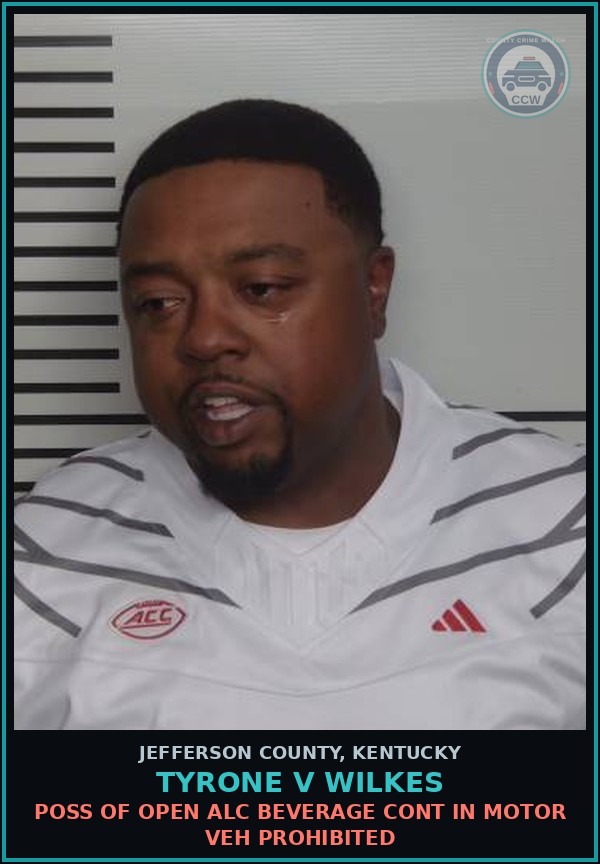 Booking mugshot of Tyrone V Wilkes in Jefferson County