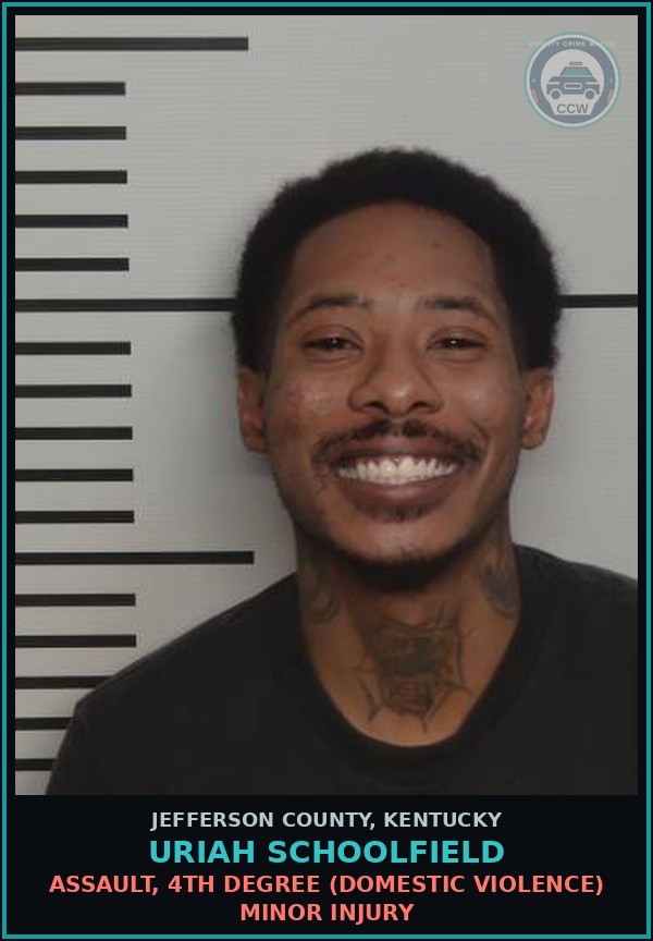 Booking mugshot of Uriah Schoolfield in Jefferson County