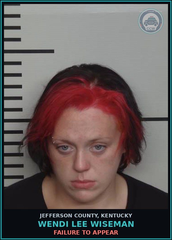 Booking mugshot of Wendi Lee Wiseman in Jefferson County