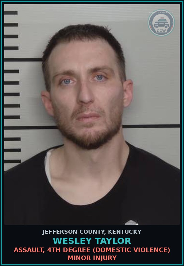 Booking mugshot of Wesley Taylor in Jefferson County