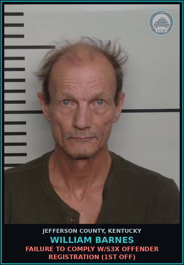 Booking mugshot of William Barnes in Jefferson County