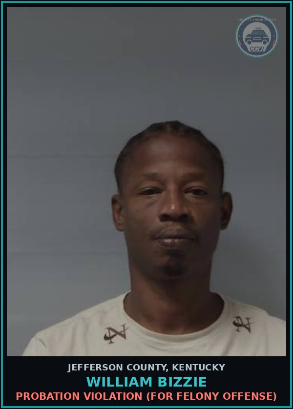Booking mugshot of William Bizzie in Jefferson County