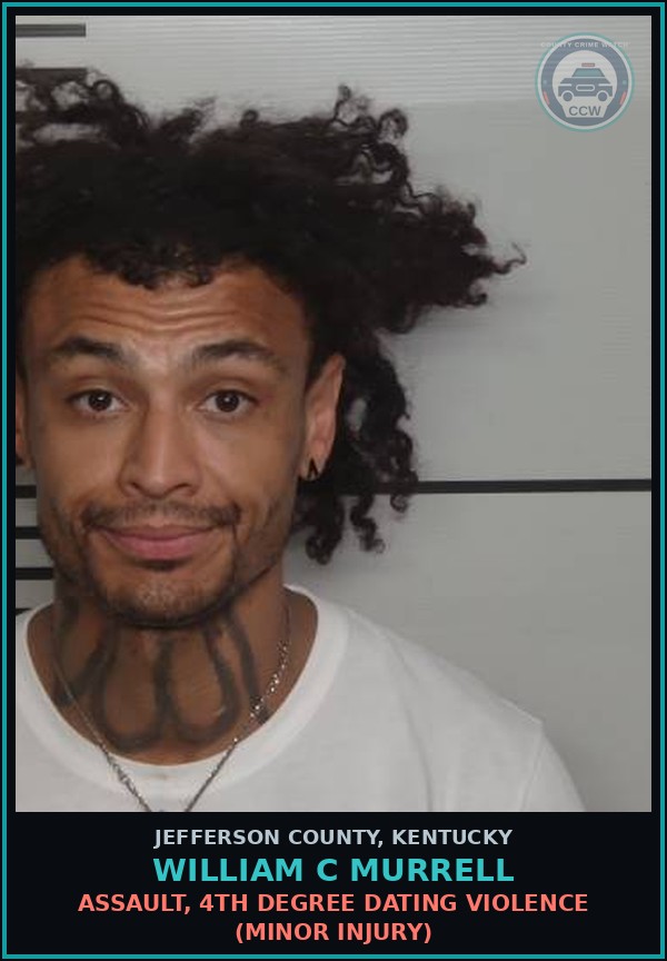 Booking mugshot of William C Murrell in Jefferson County