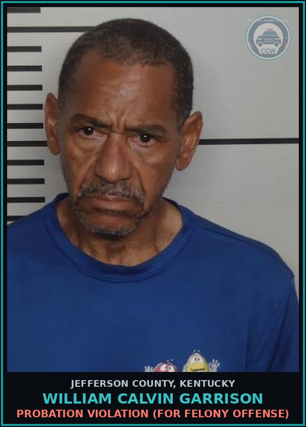 Booking mugshot of William Calvin Garrison in Jefferson County