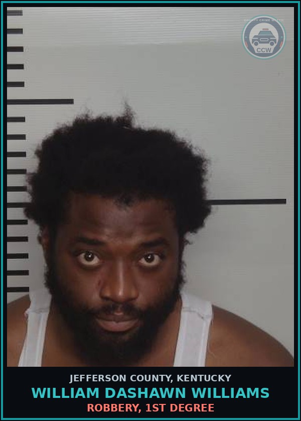 Booking mugshot of William Dashawn Williams in Jefferson County
