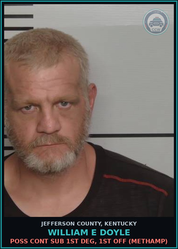 Booking mugshot of William E Doyle in Jefferson County