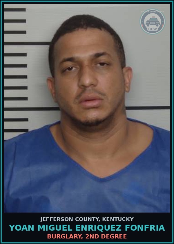 Booking mugshot of Yoan Miguel Enriquez Fonfria in Jefferson County