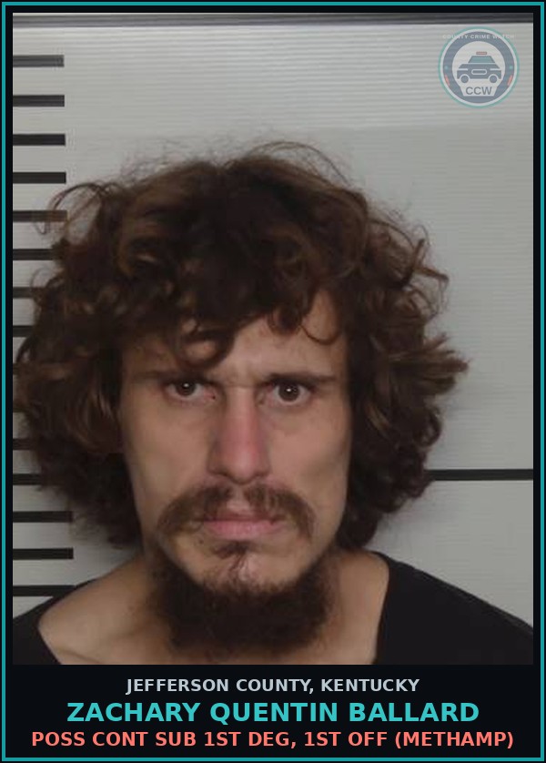 Booking mugshot of Zachary Quentin Ballard in Jefferson County
