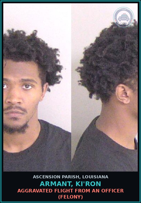 Booking mugshot of Armant, Ki'Ron in Ascension Parish