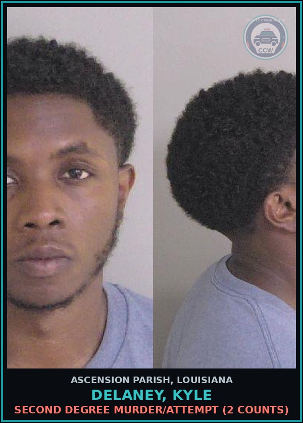 Booking mugshot of Delaney, Kyle in Ascension Parish