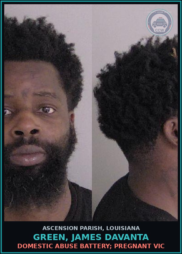 Booking mugshot of Green, James Davanta in Ascension Parish