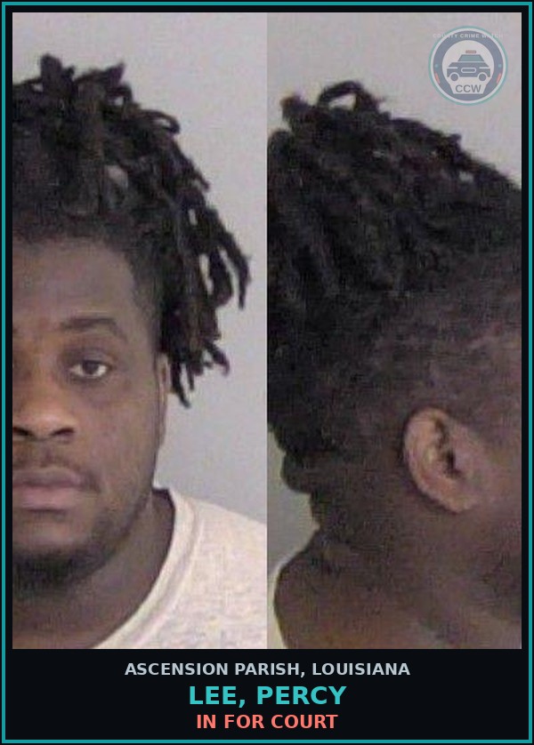 Booking mugshot of Lee, Percy in Ascension Parish