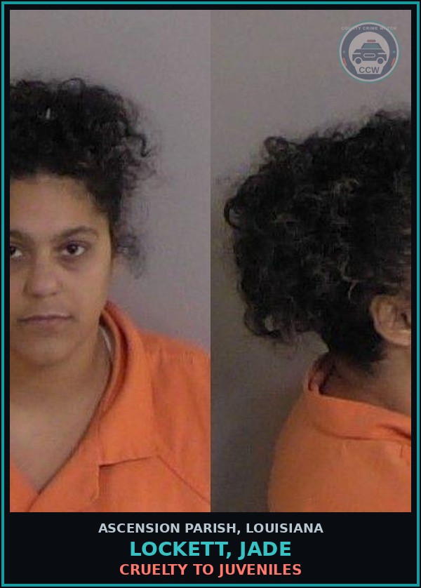 Booking mugshot of Lockett, Jade in Ascension Parish