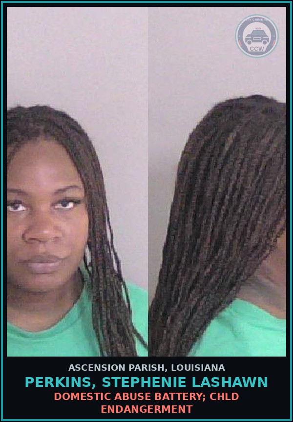 Booking mugshot of Perkins, Stephenie Lashawn in Ascension Parish