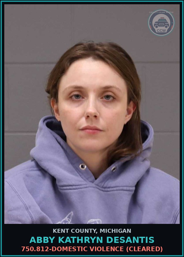 Booking mugshot of Abby Kathryn Desantis in Kent County